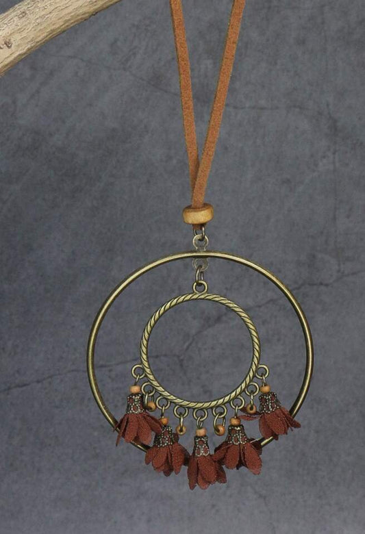 Boho Dreamcatcher Tassel Necklace