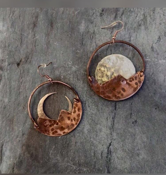 Mountains and Moonlight Earrings