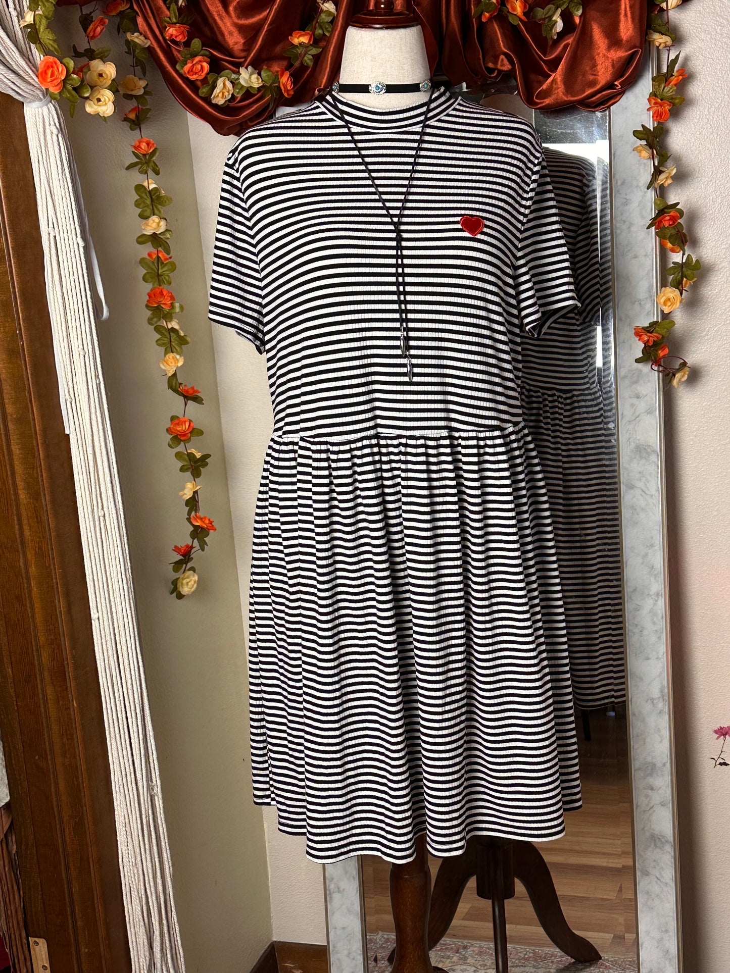 Size 3X | Embroidered Babydoll Dress