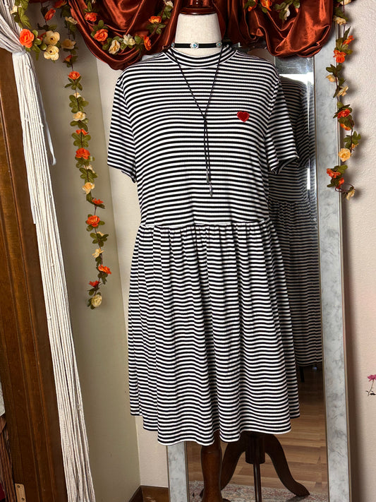 Size 3X | Embroidered Babydoll Dress