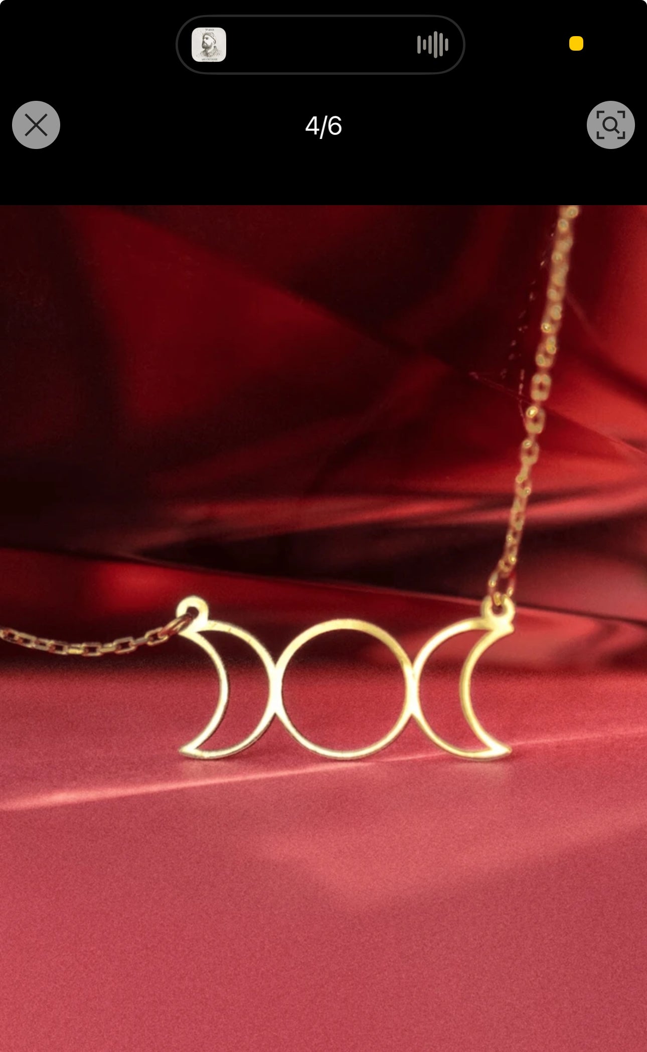 Triple Moon Goddess Necklace