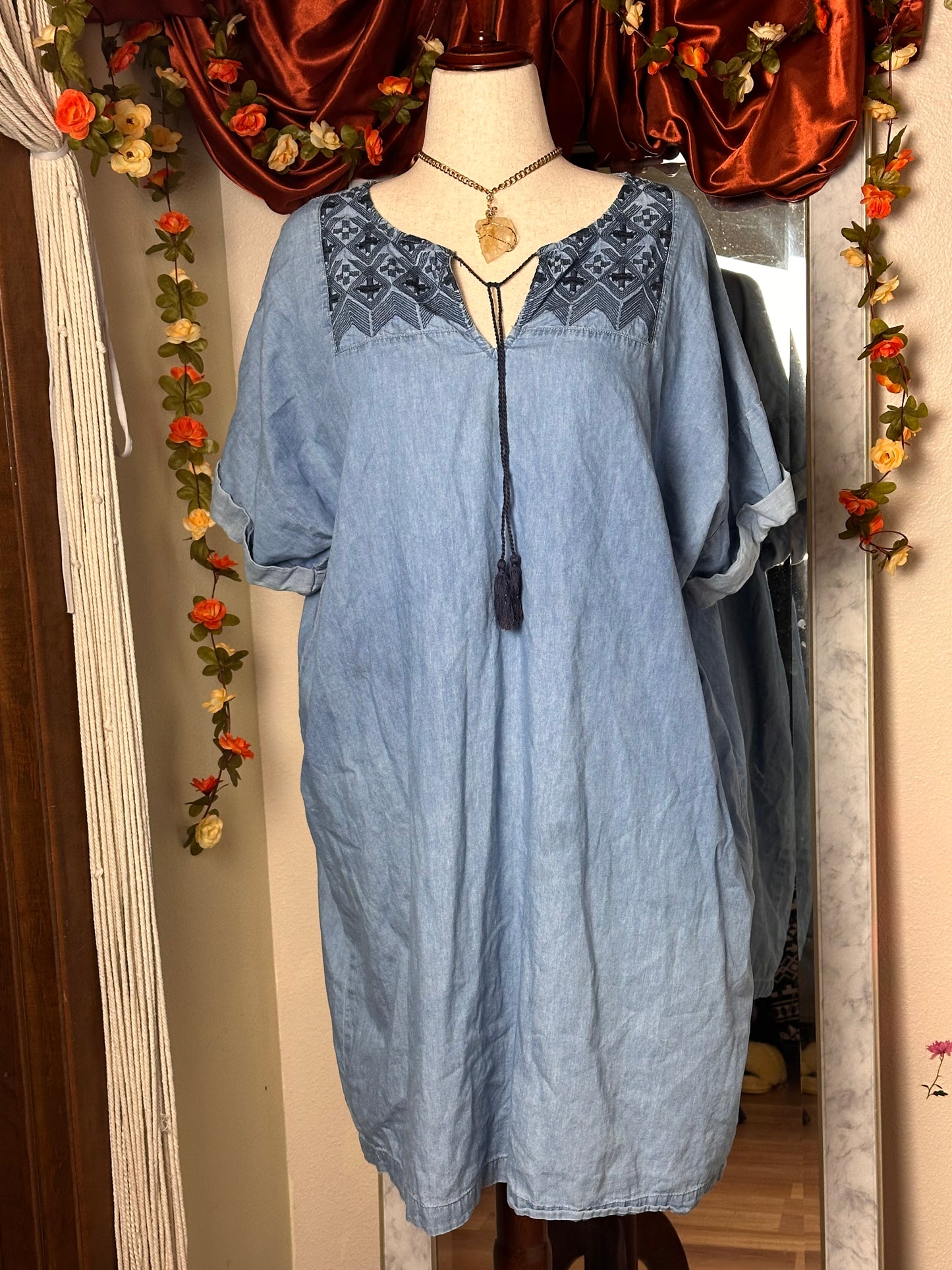 Size 2X | Boho Breeze Cotton Dressi