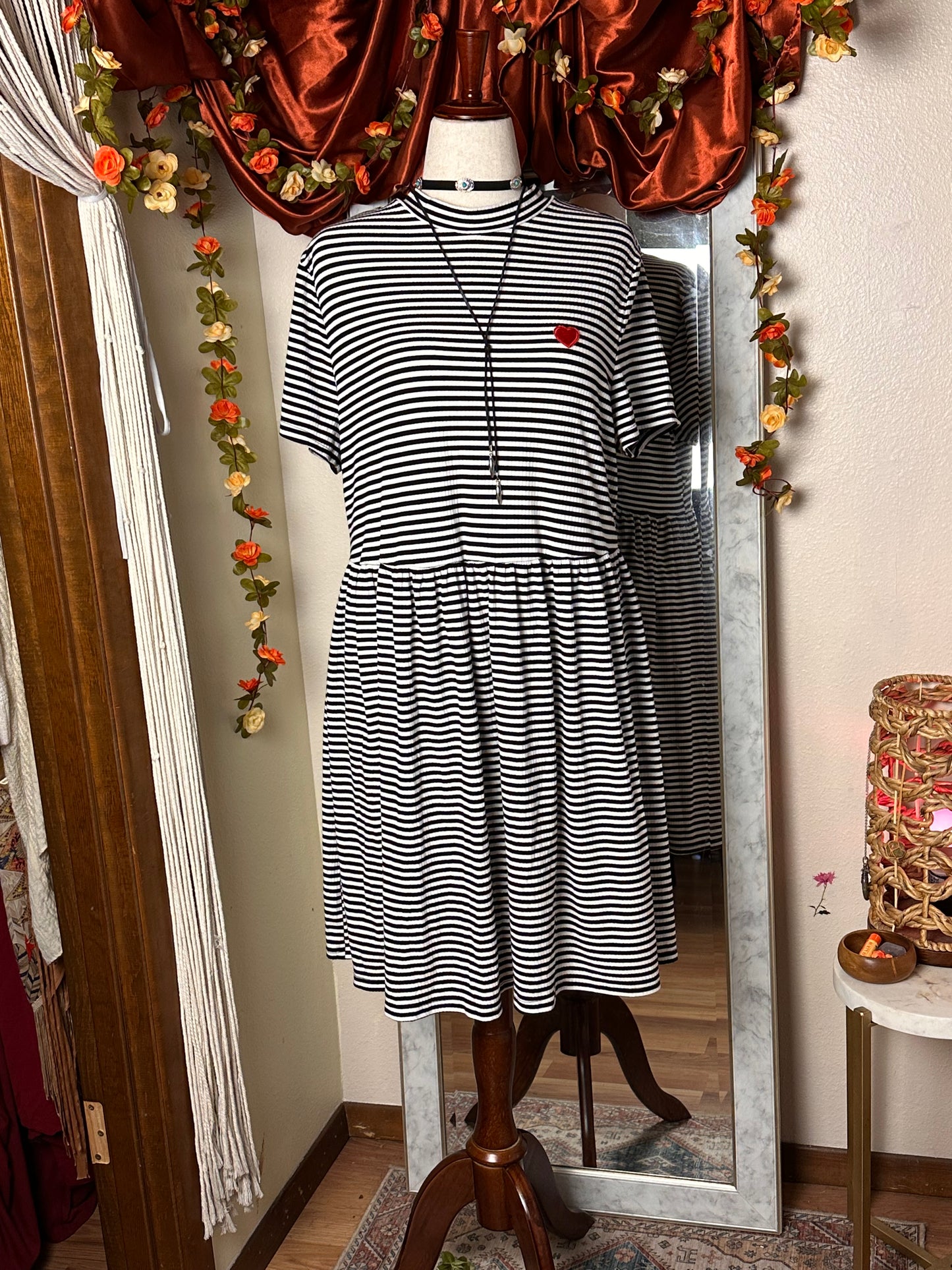 Size 3X | Embroidered Babydoll Dress