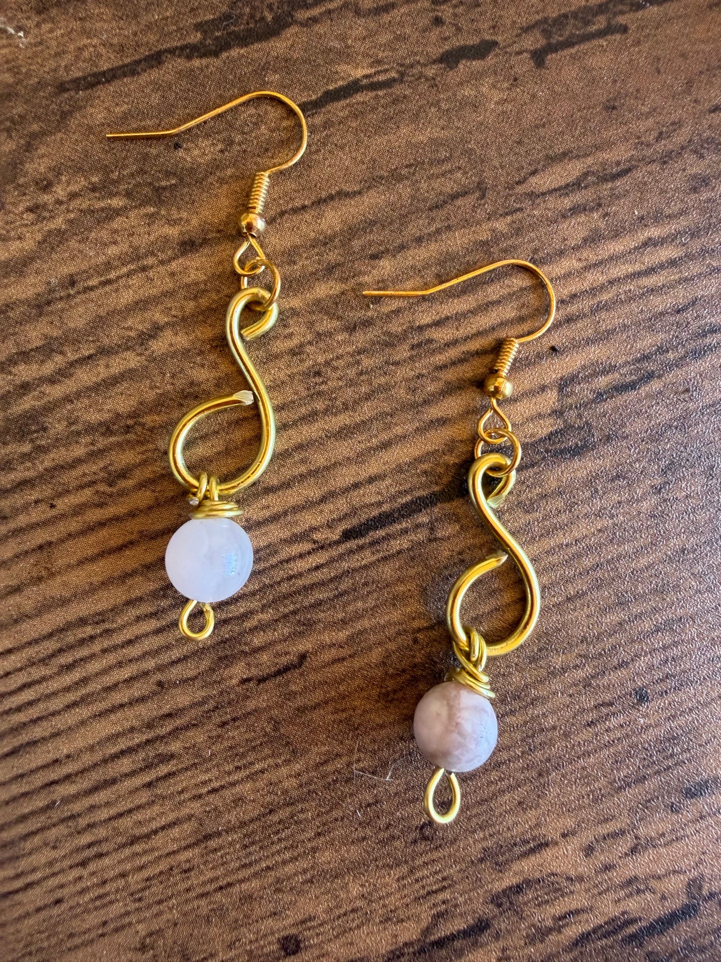 Handmade Rose Quartz Earrings