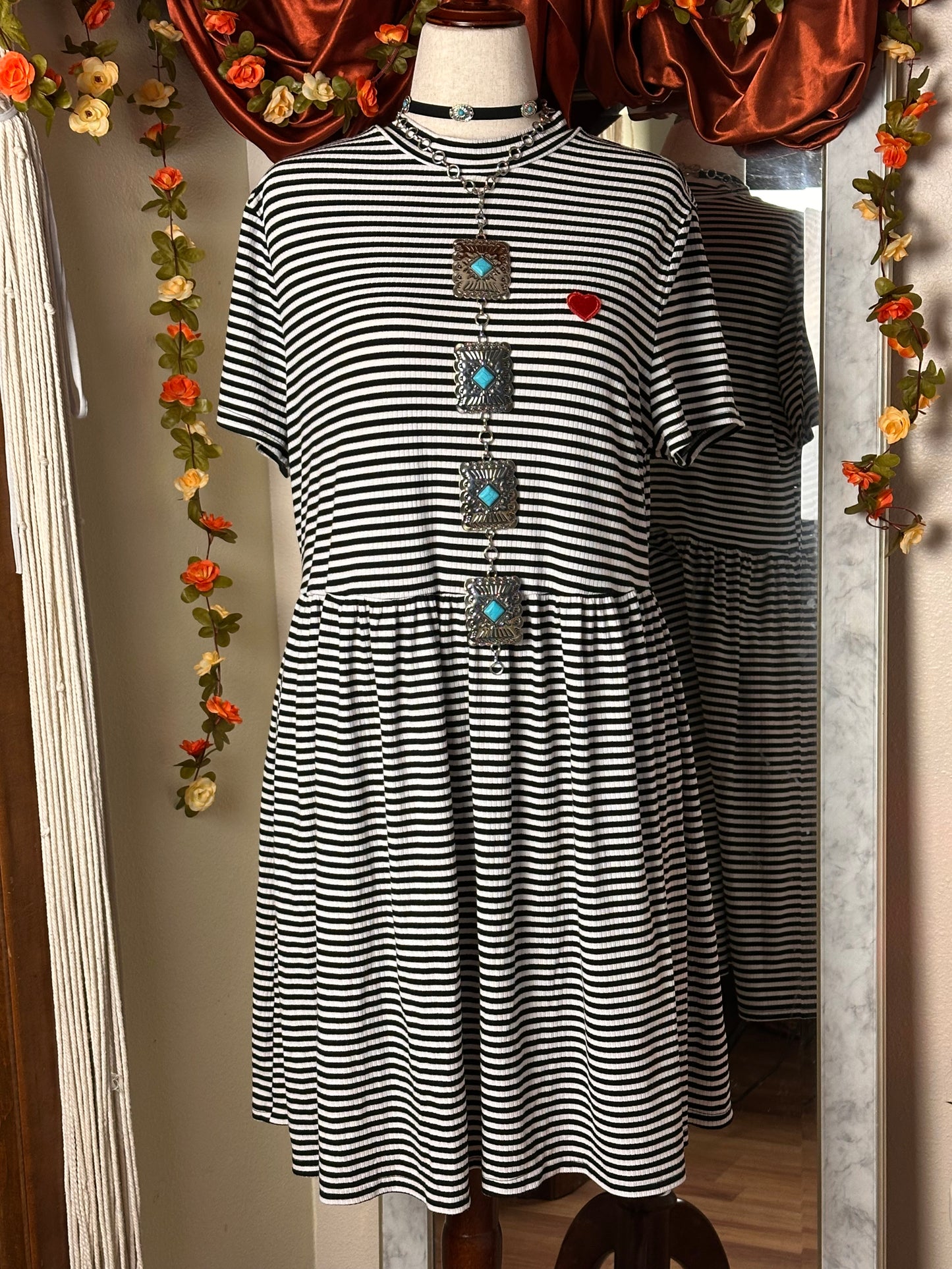 Size 3X | Embroidered Babydoll Dress