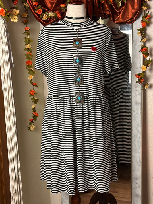 Size 3X | Embroidered Babydoll Dress