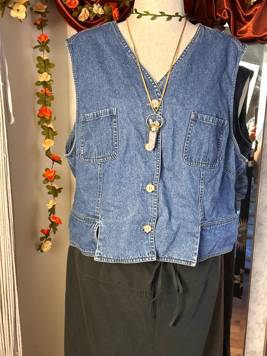 Size 22 | Boho Denim Vest